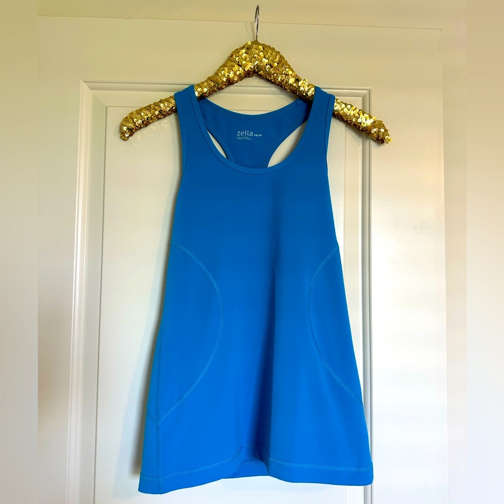 Zella athletic tank top. Blue. Size xs